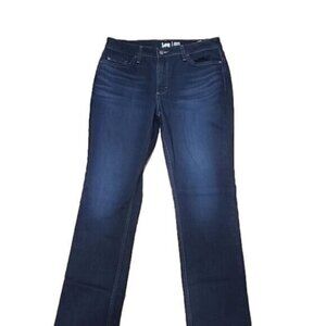 Lee Jeans Mid-rise Dark Wash Straight Leg Stretch Women's 14L